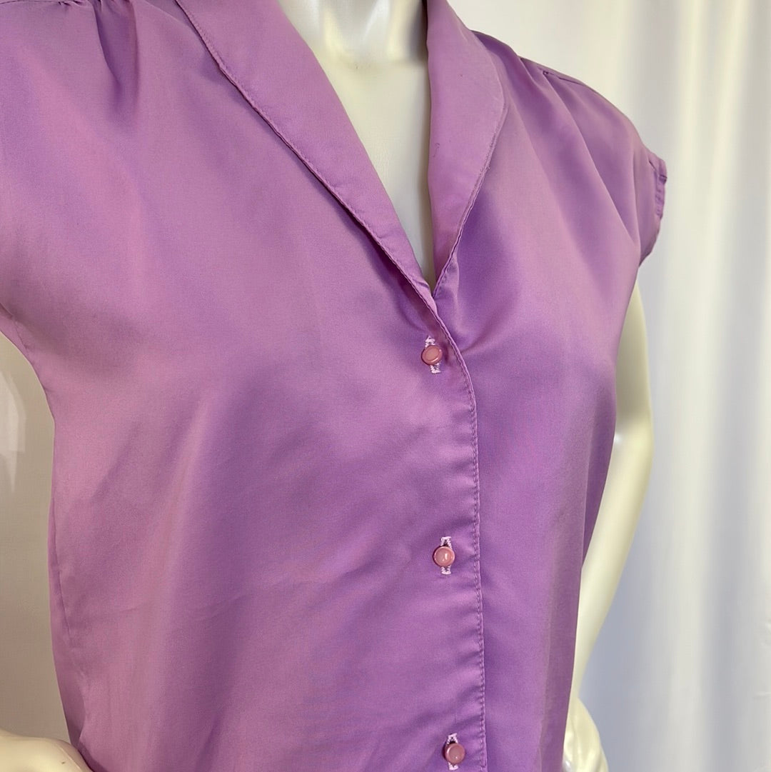 Lavender Button-Up Blouse