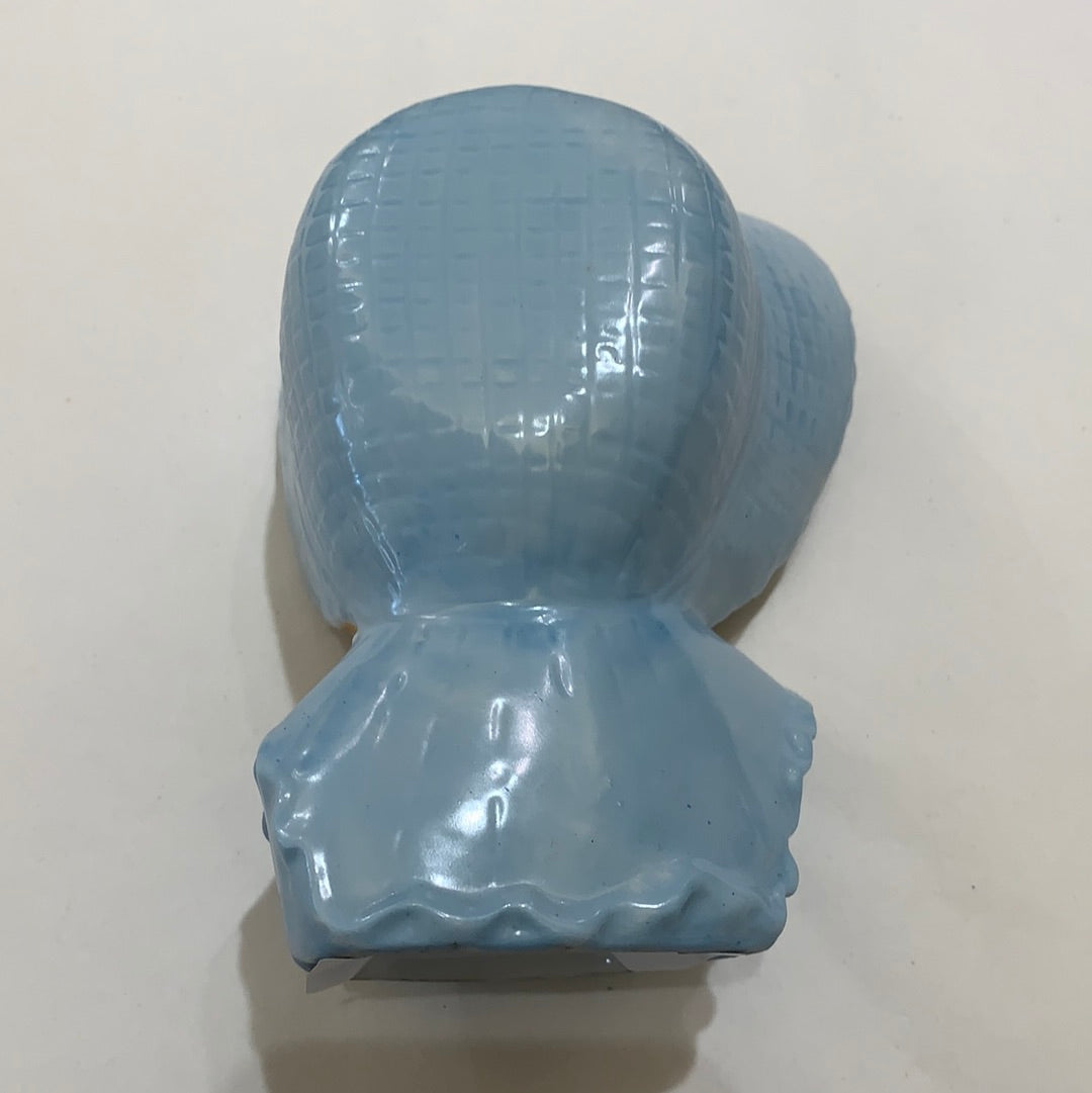 Ceramic Light Blue Baby Head Vase