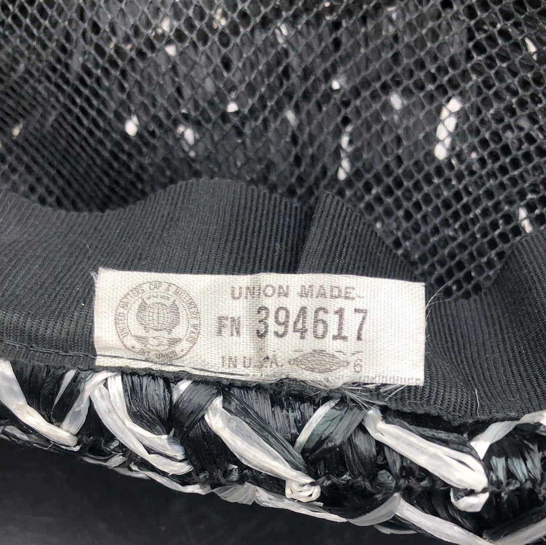 Black and White Woven Hat