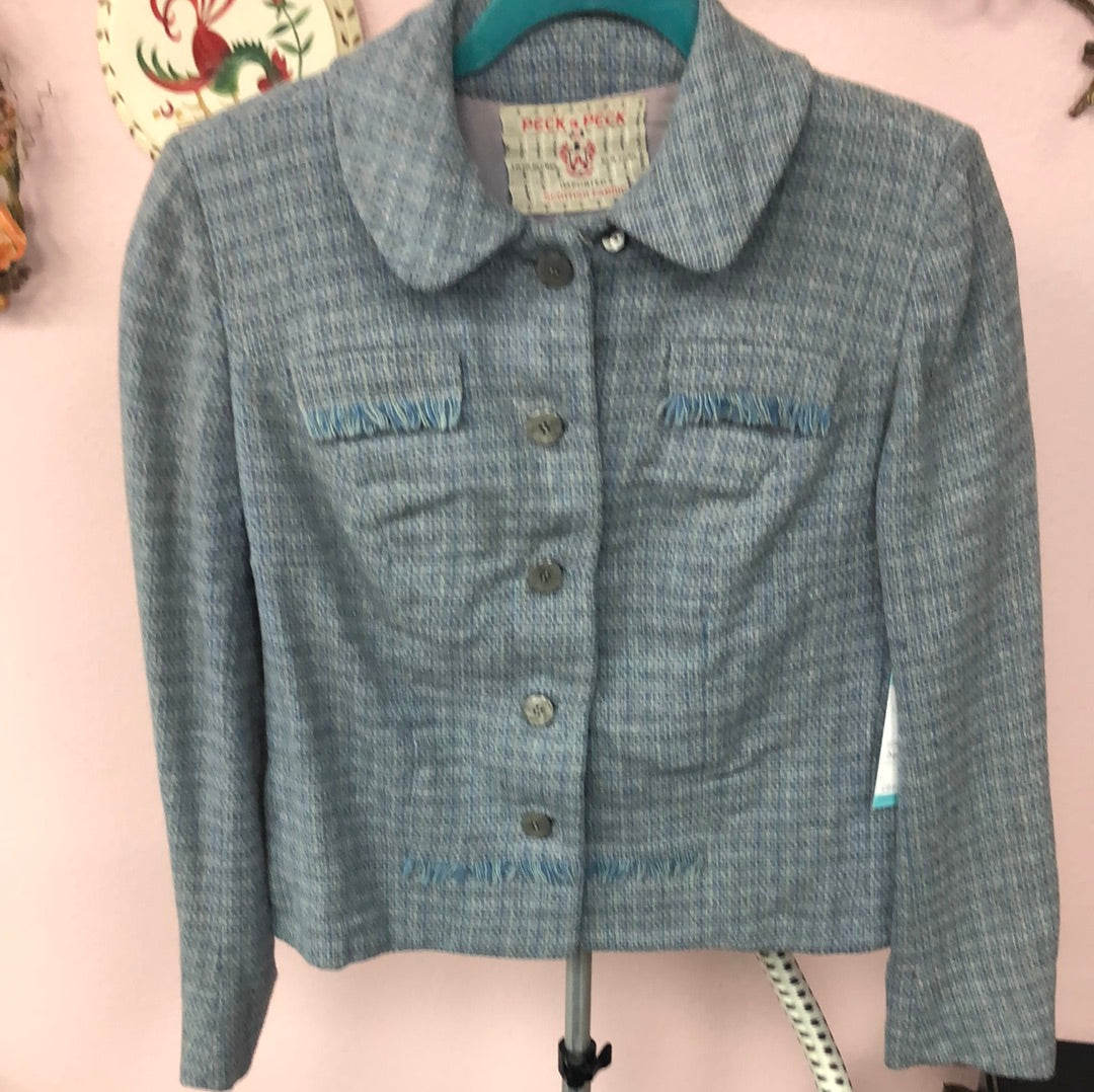 Blue tweed jacket