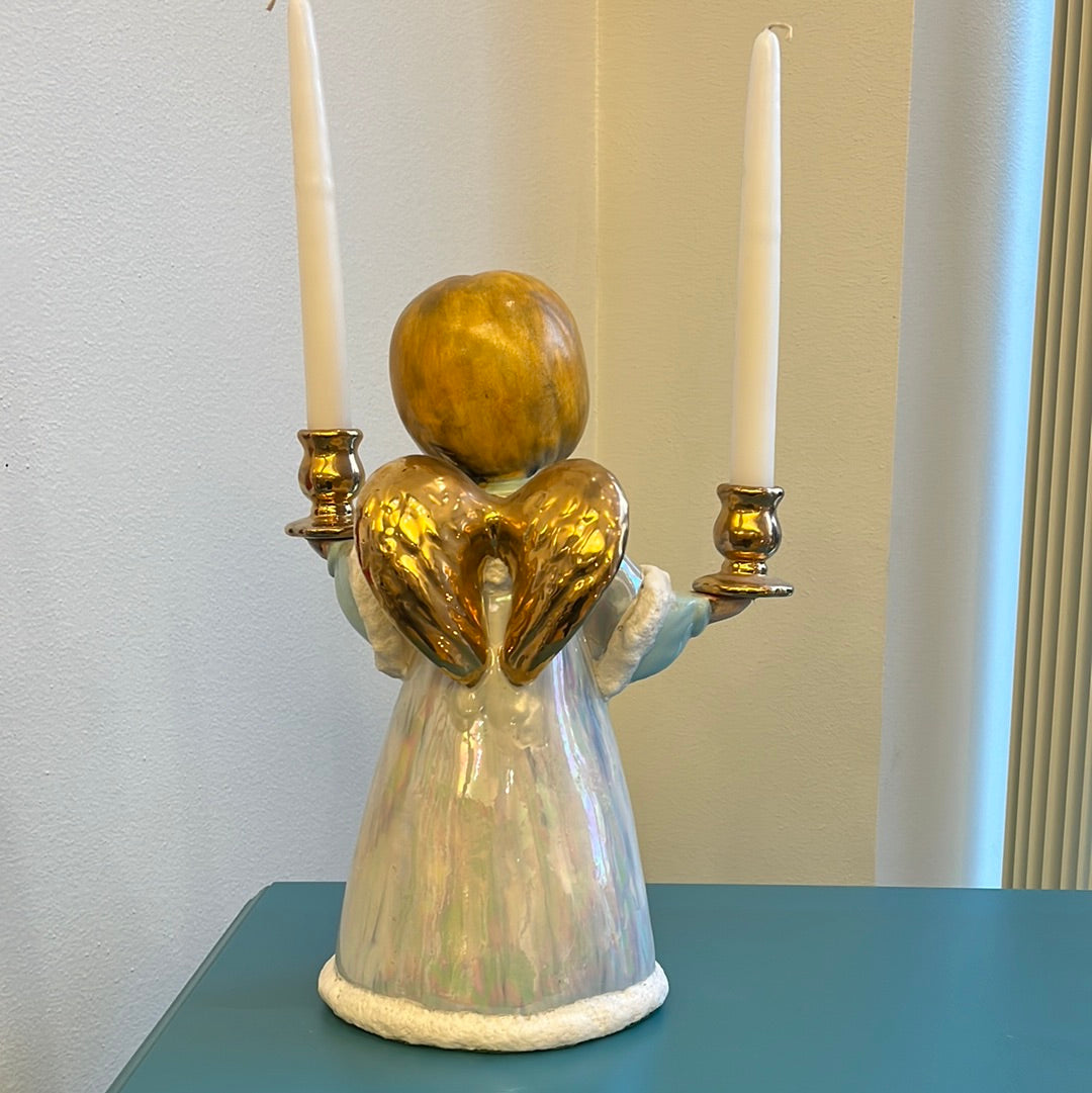 Hand Painted Angel candle holder