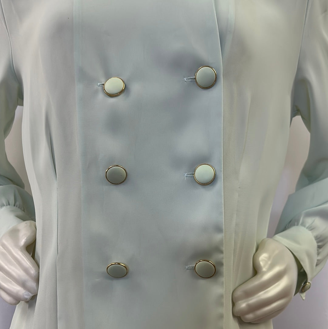 80s Mint Sheer Blouse