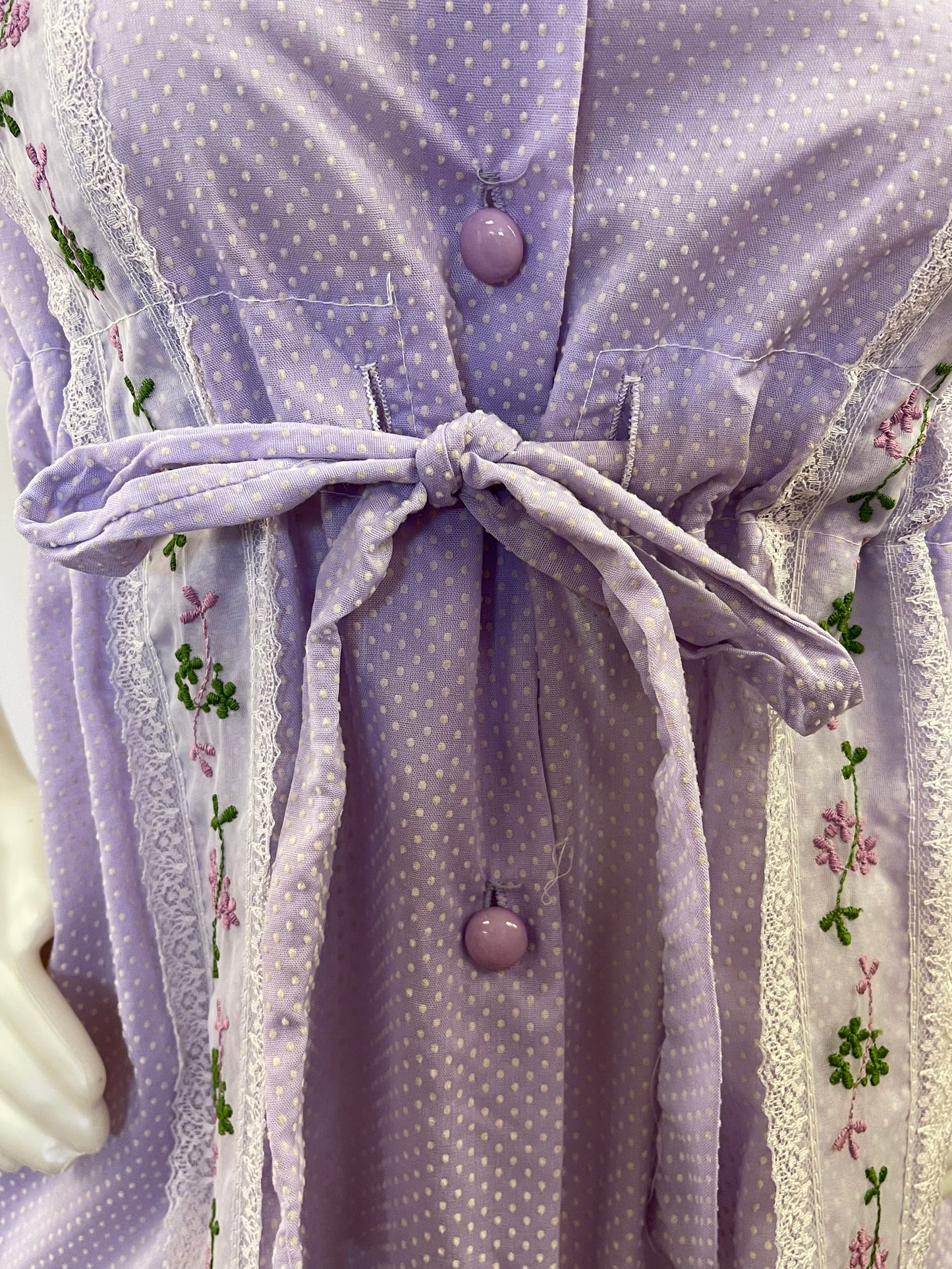 Lavender Swiss Dot Maxi Dress