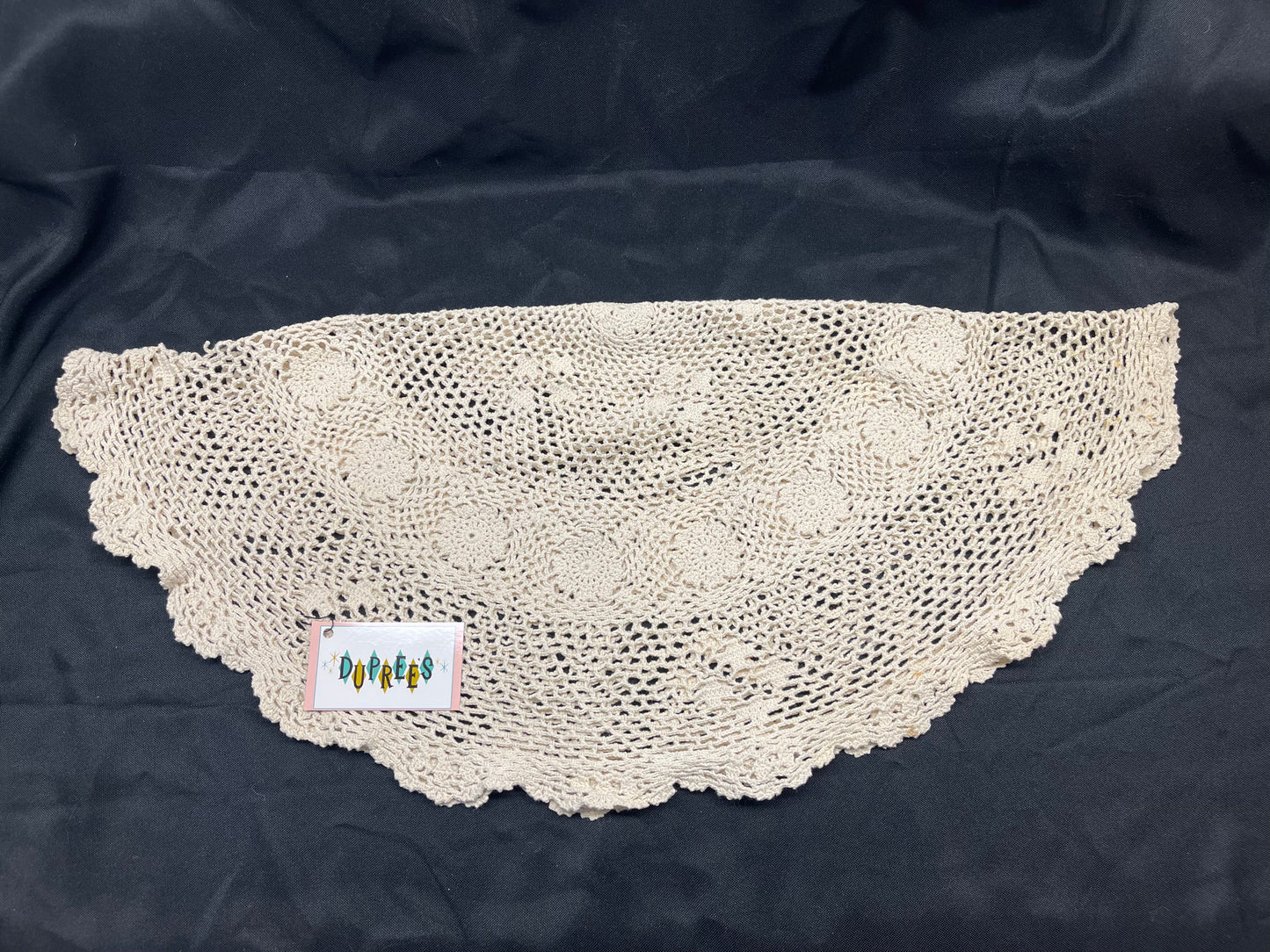 Crocheted Lace Round Tablecloth