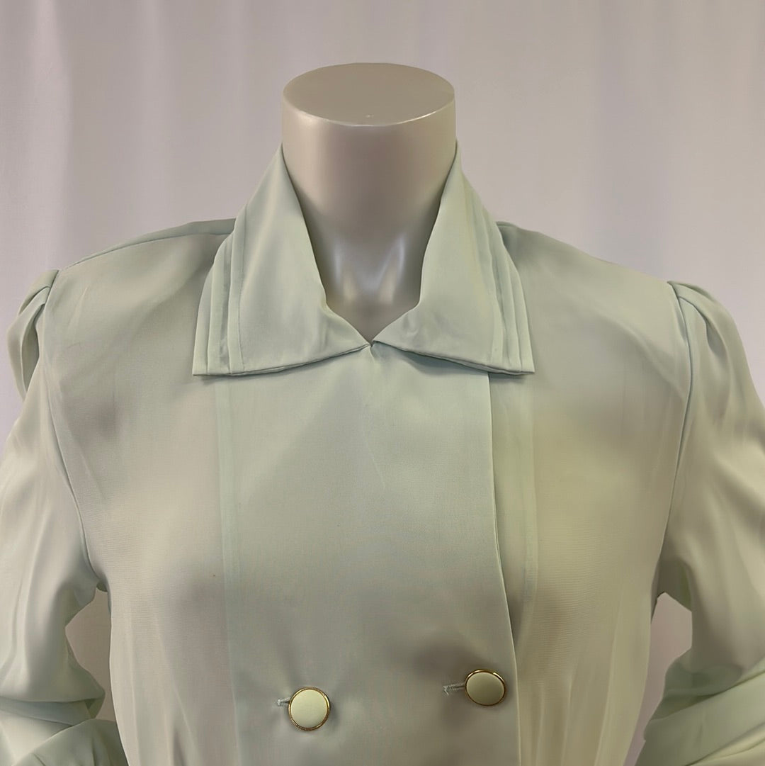 80s Mint Sheer Blouse