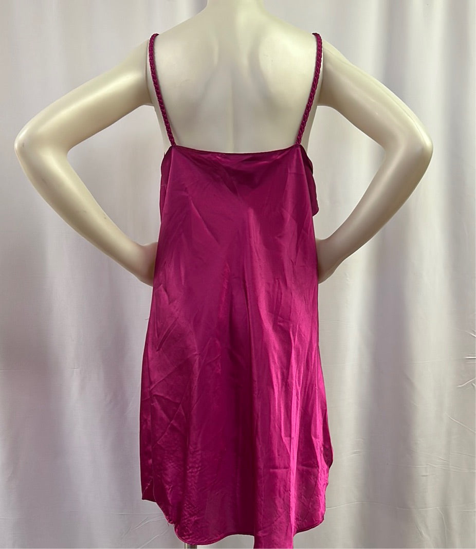 Satin Magenta Slip