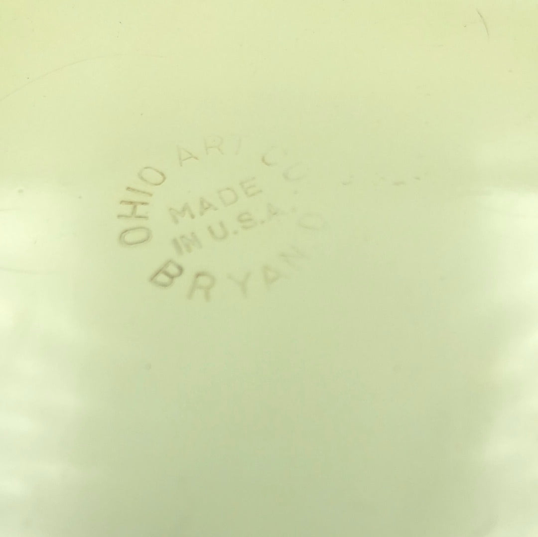 Recipe box with vintage kitchen utensils print