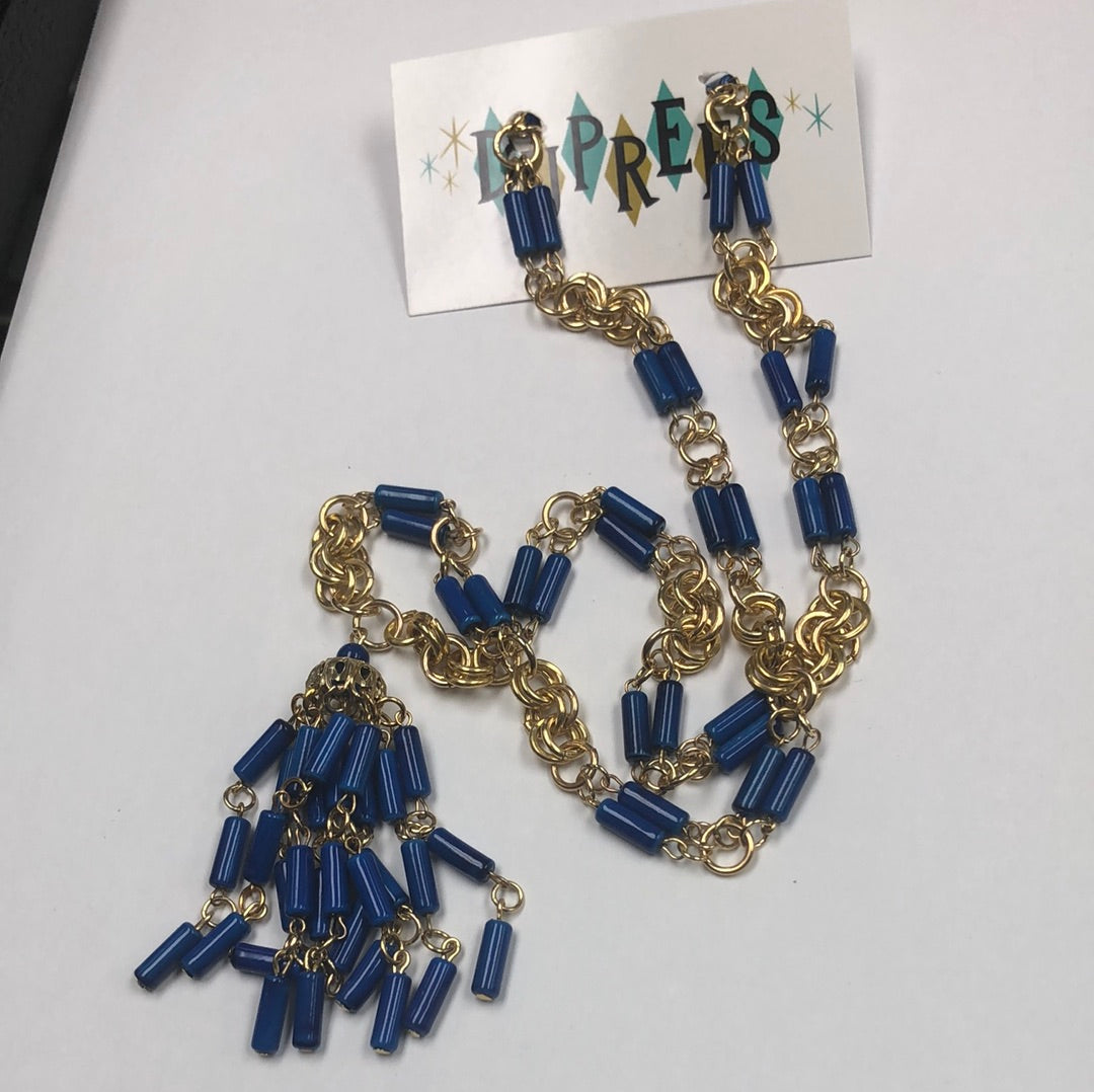 Blue and Gold necklace