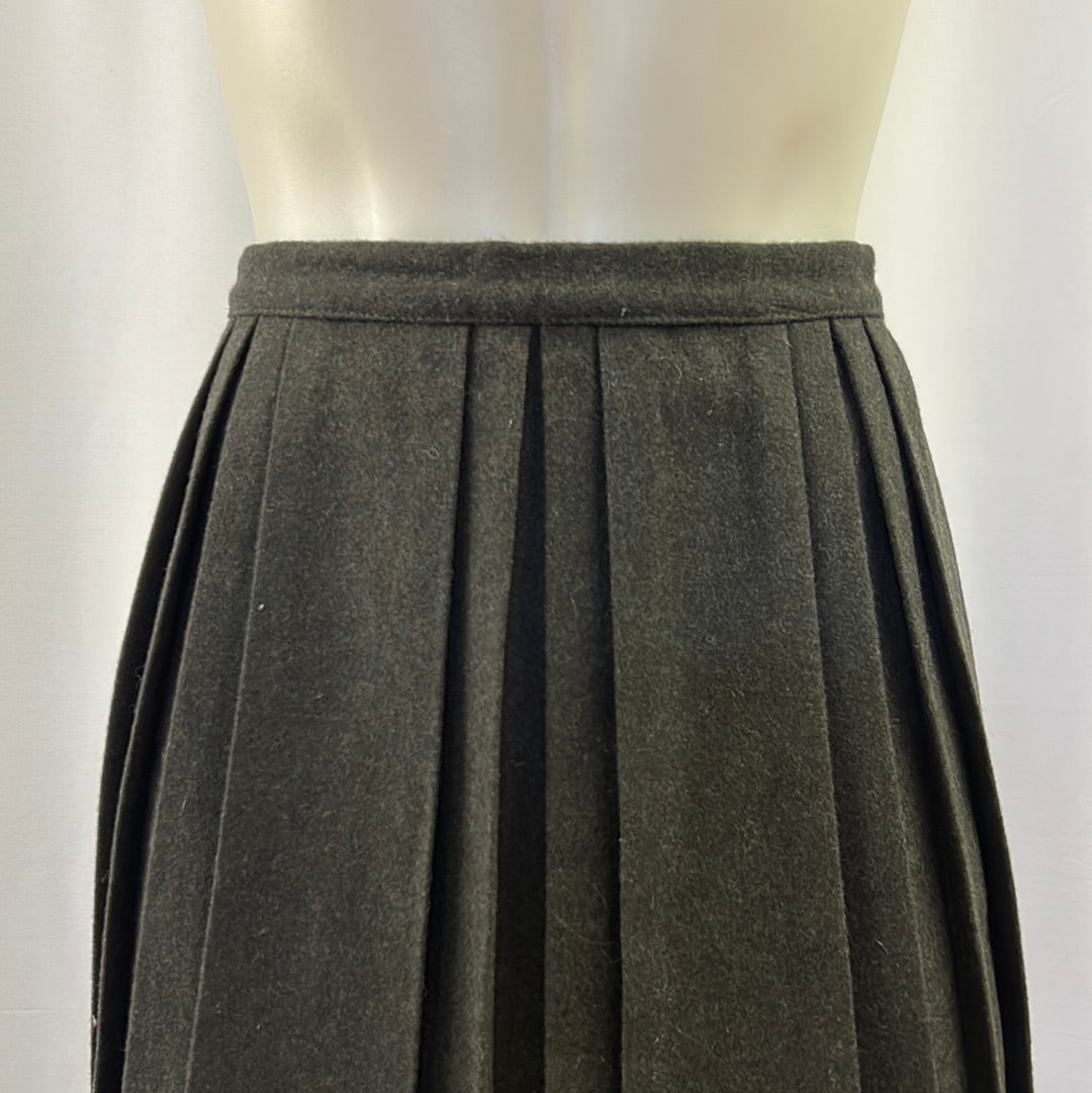 Pleated Wool Skirt