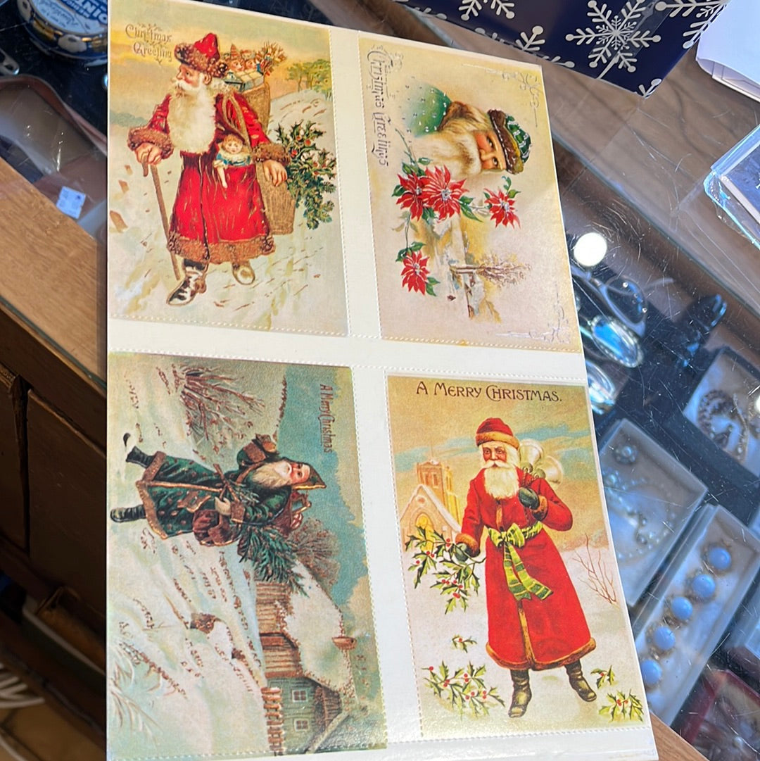 Old fashioned Santa Claus post cards