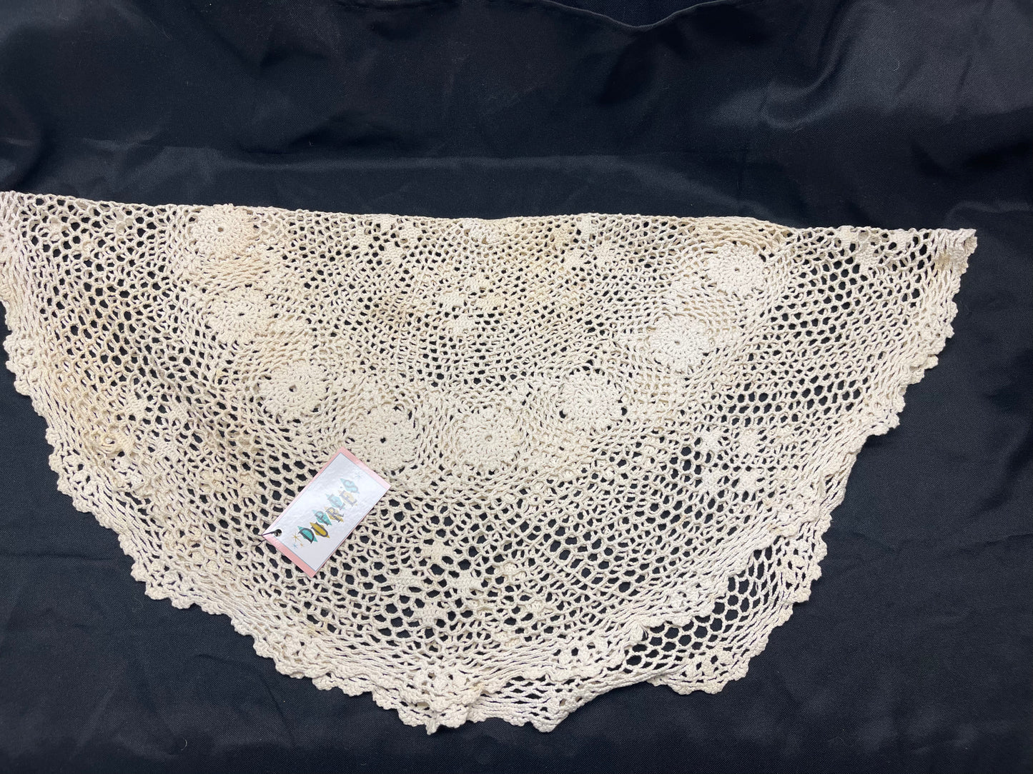 Crocheted Lace Round Tablecloth