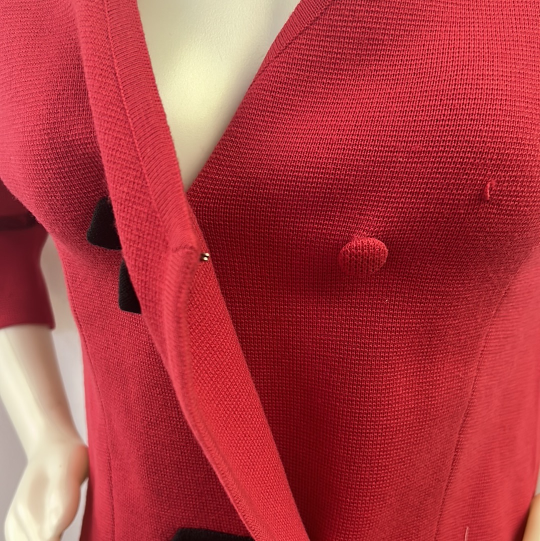 Cerise Colored Button-Up Blazer