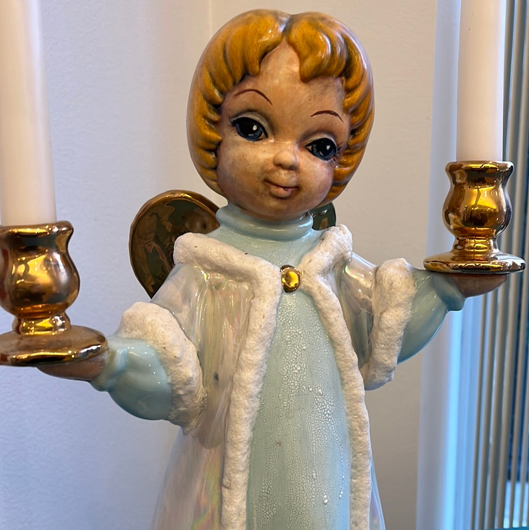 Hand Painted Angel candle holder