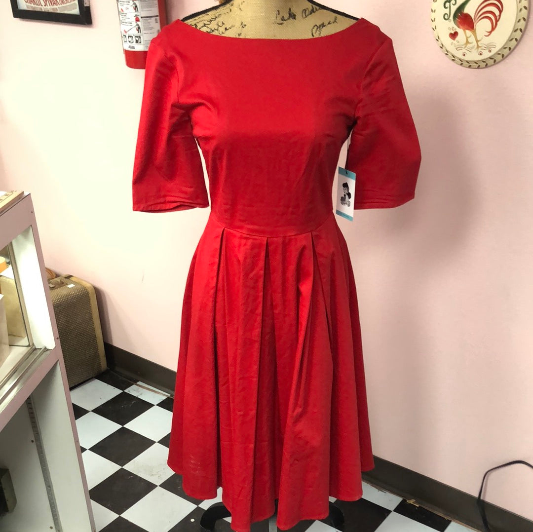 Red Short Sleeve Dress