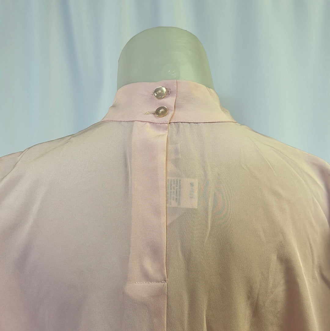 80s Light Pink Sheer Blouse