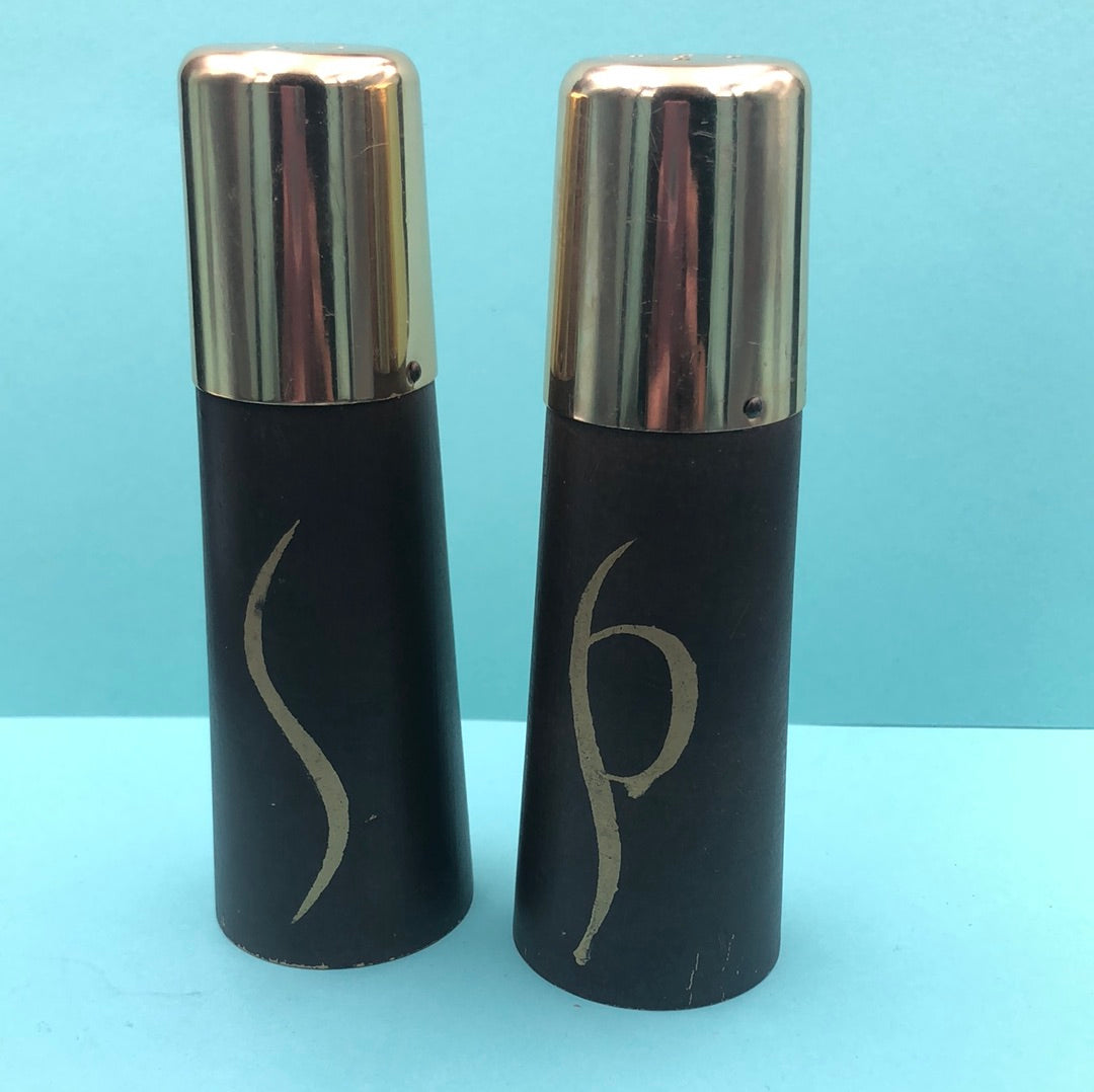 Wooden salt and pepper shakers