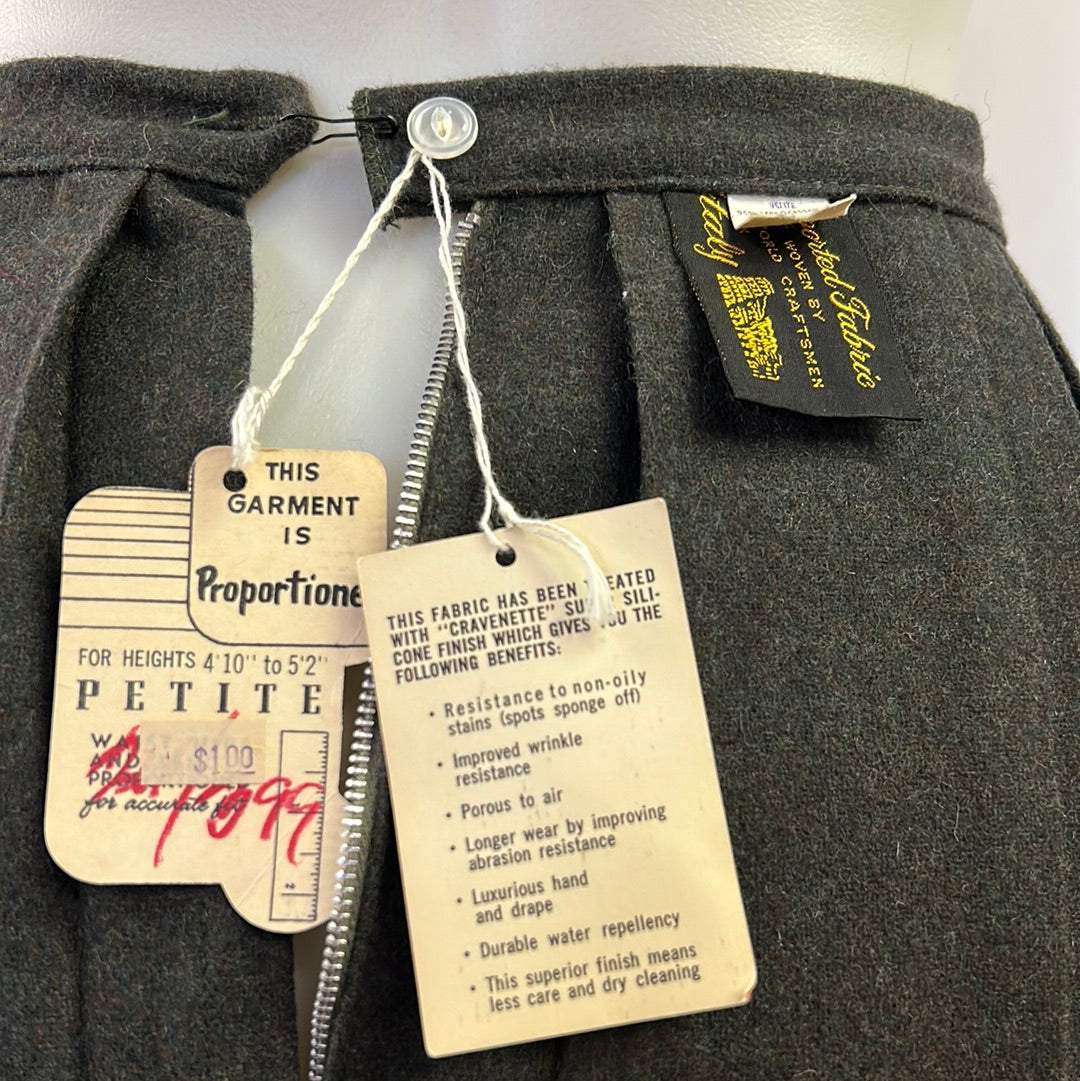 Pleated Wool Skirt