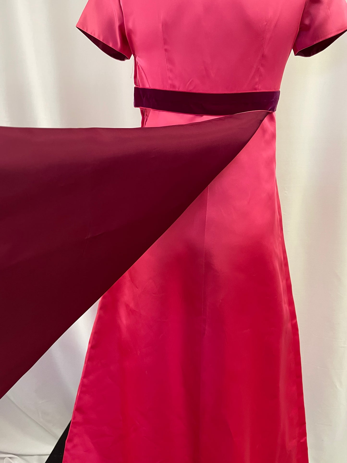 60s Hot Pink Formal Gown