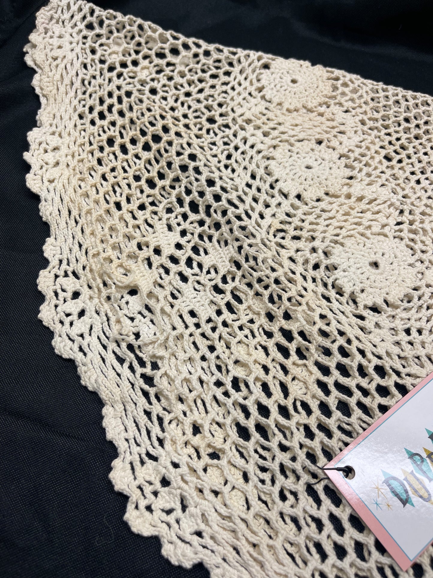 Crocheted Lace Round Tablecloth