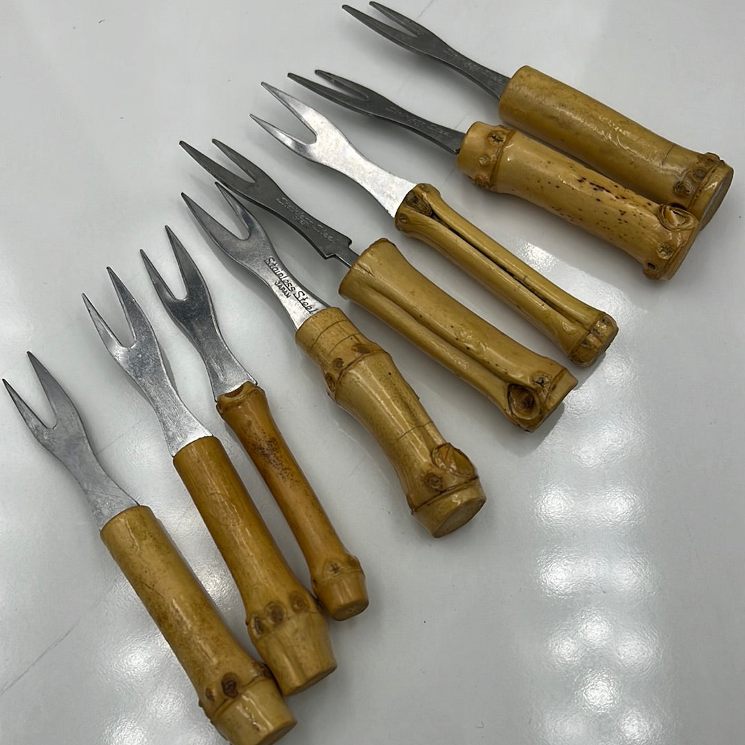 8 pc Tiki Cocktail Forks