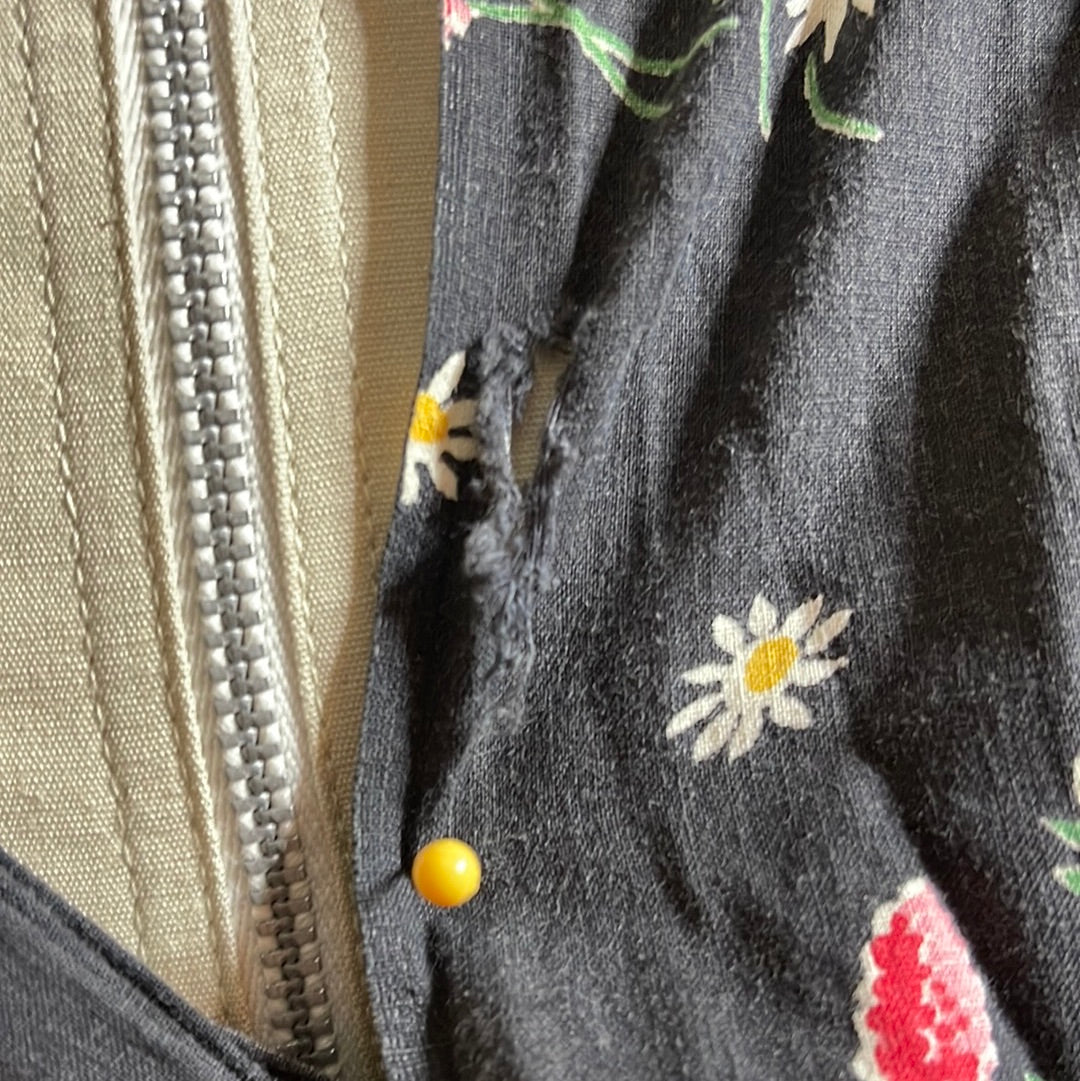 Vintage Dark Floral Skirt