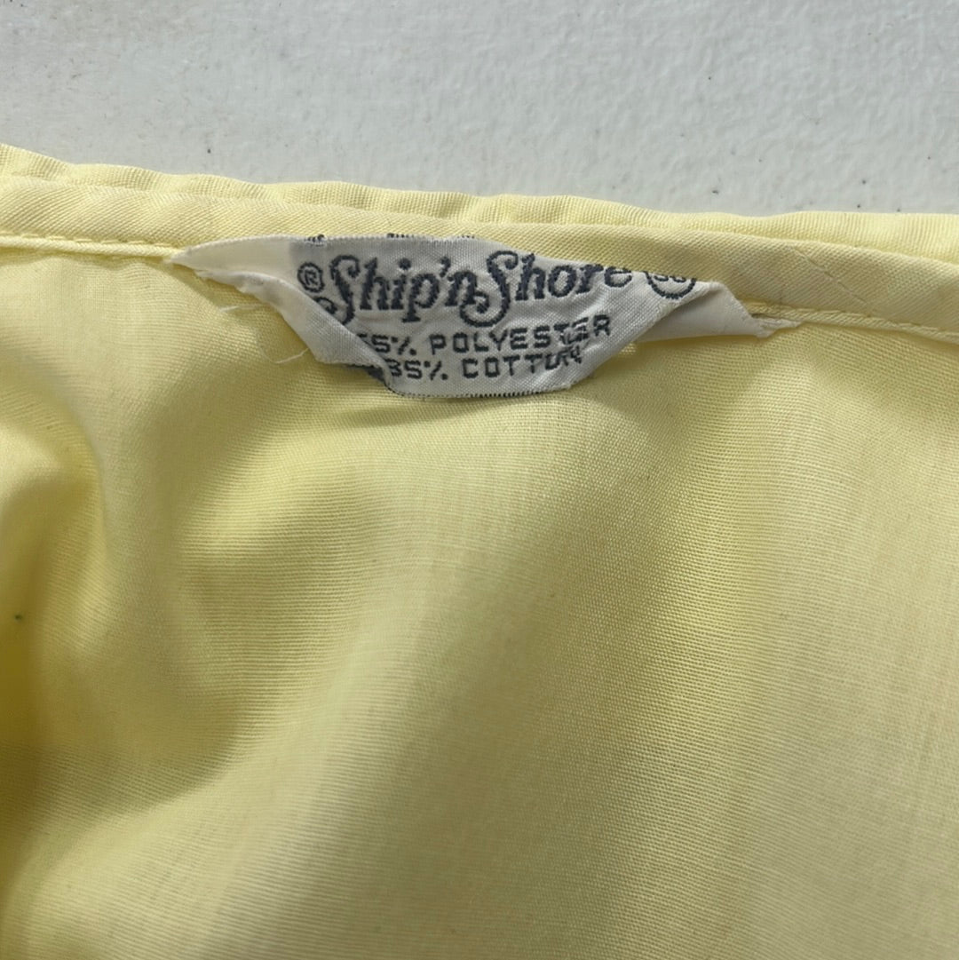 60s Yellow Button-up Blouse