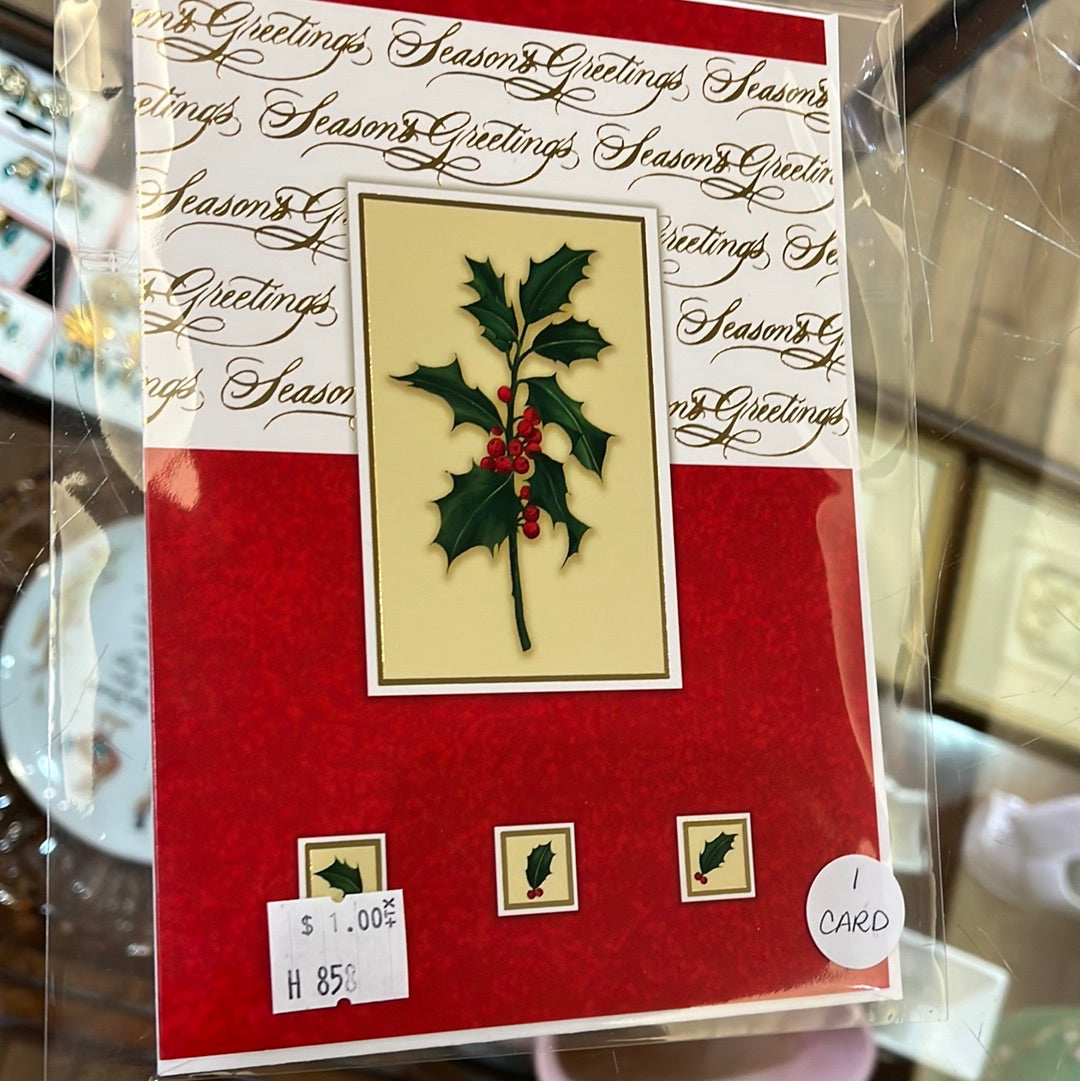 Holly Holiday Card
