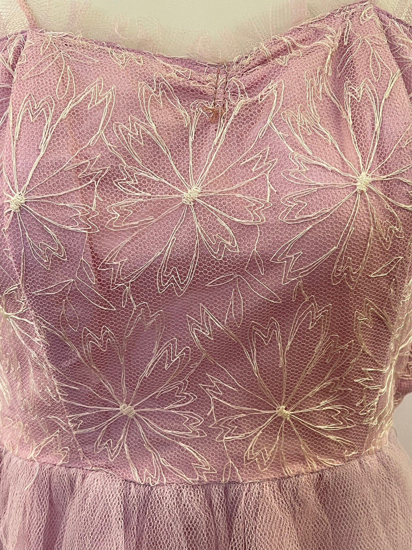 Lavender Tulle Formal Dress