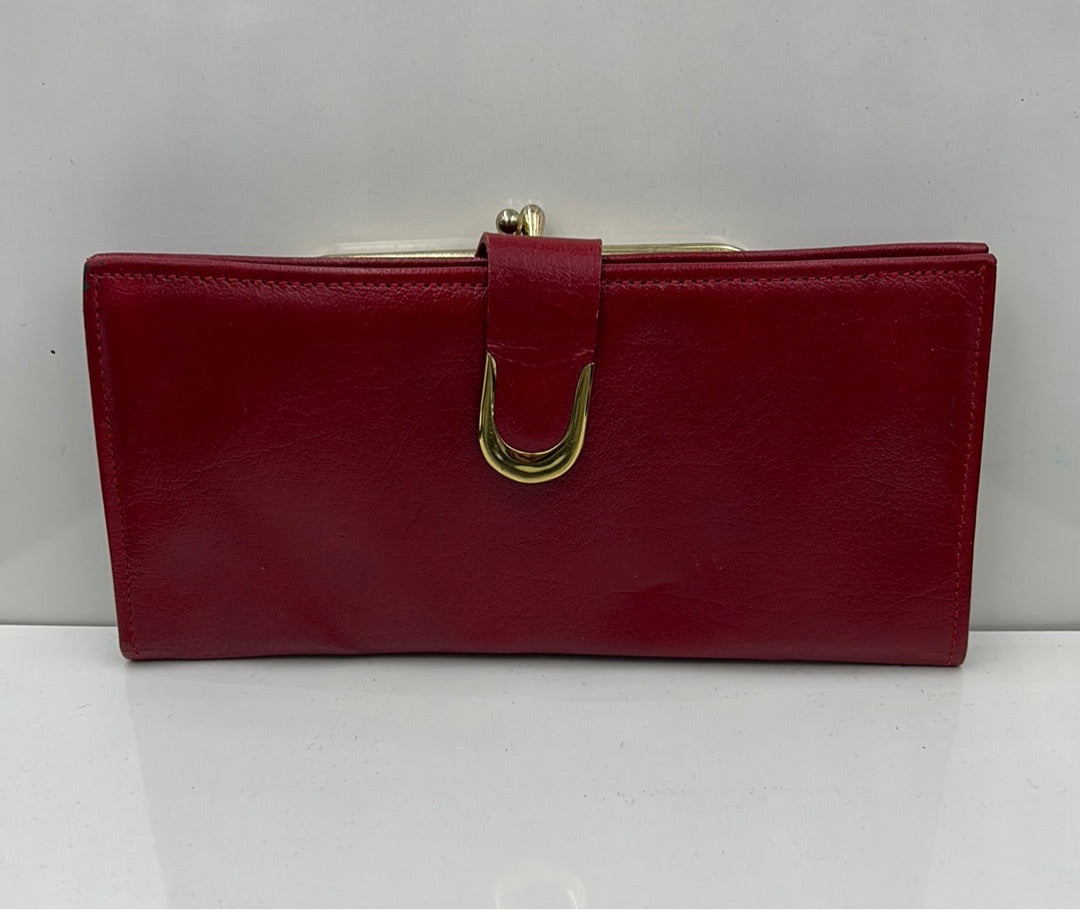 80s Red Leather Wallet