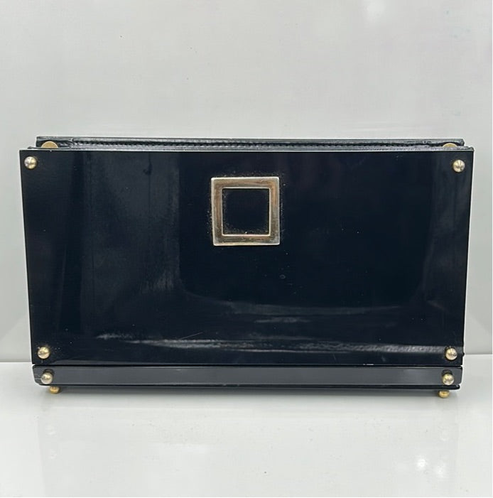 Black Plastic Lucite Clutch