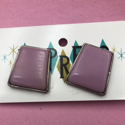 Lavender clip on earrings