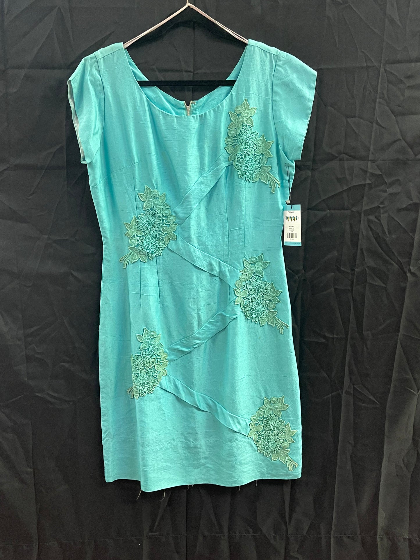60s Teal Wiggle Dress