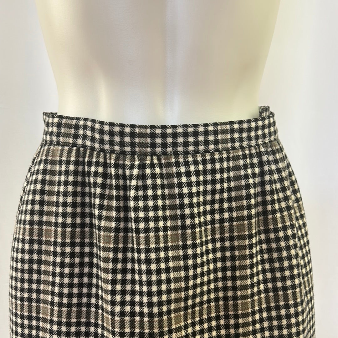 70s Plaid Pendleton wool skirt