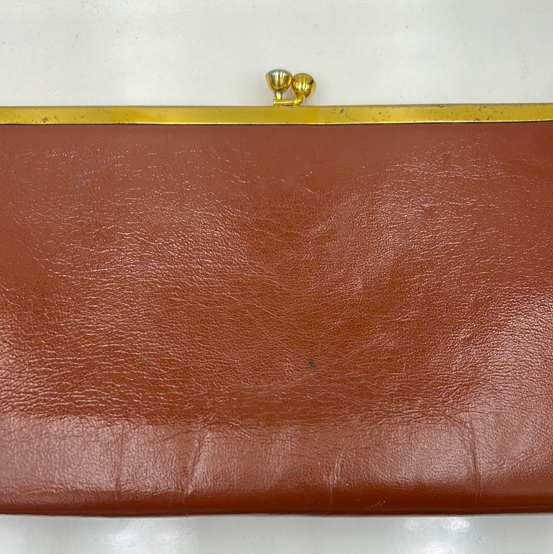 Brown Leather Clutch