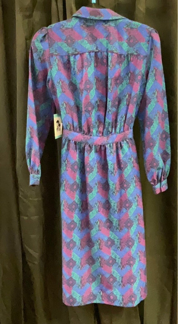 80s Vibrant Jewel Colored Dress