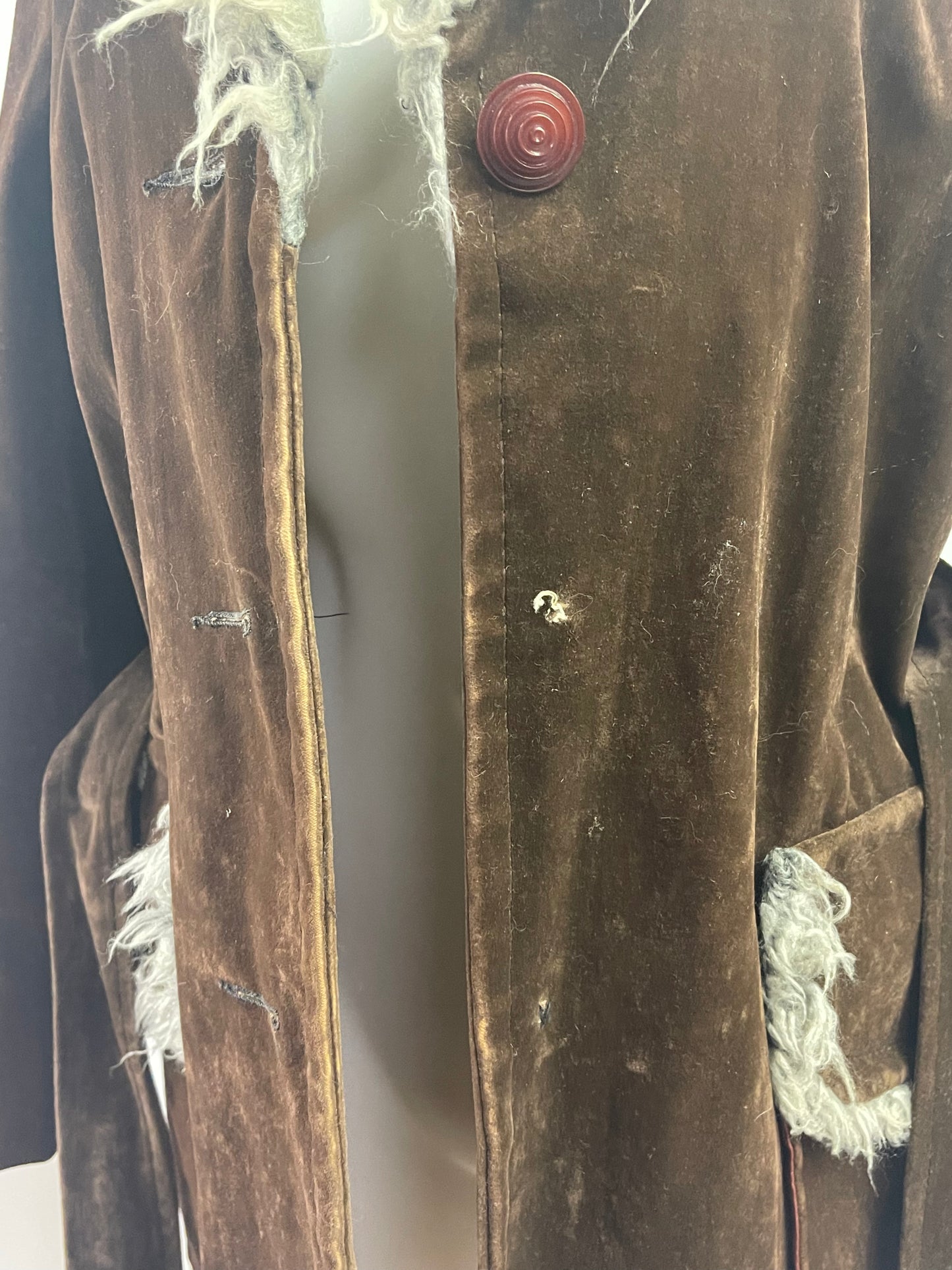 70s SuedeJacket with Faux Fur Collar