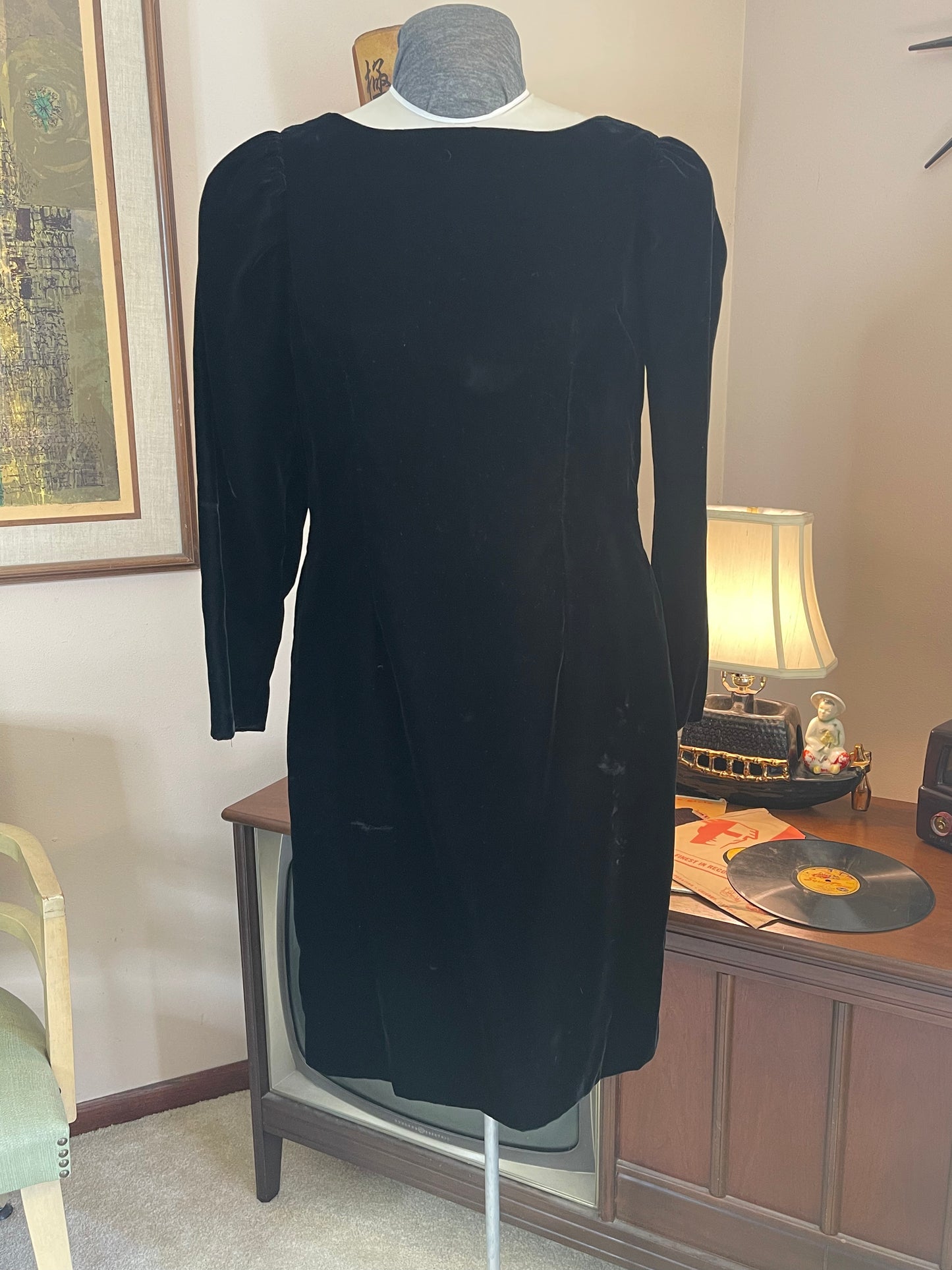 Black Velvet Cocktail Dress