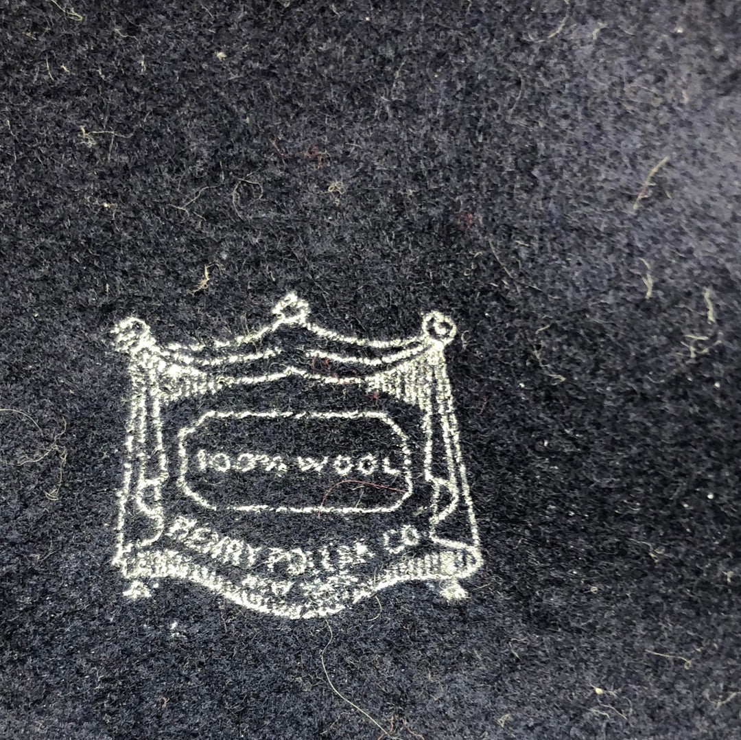 Navy Blue  Wool hat with satin band by Henry Pollak