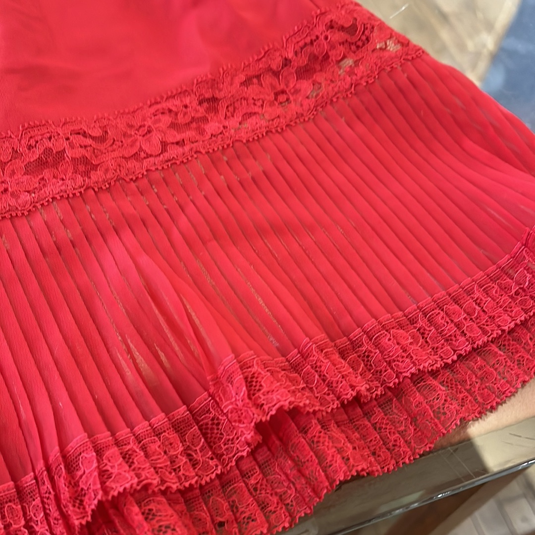 Red half slip