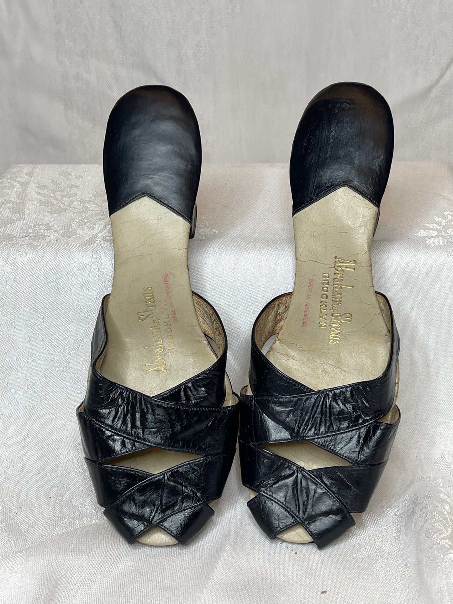 40s strappy mules