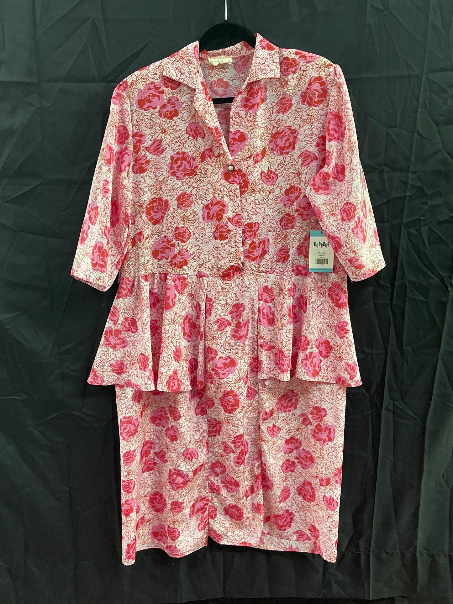 80s Pink Floral Dress