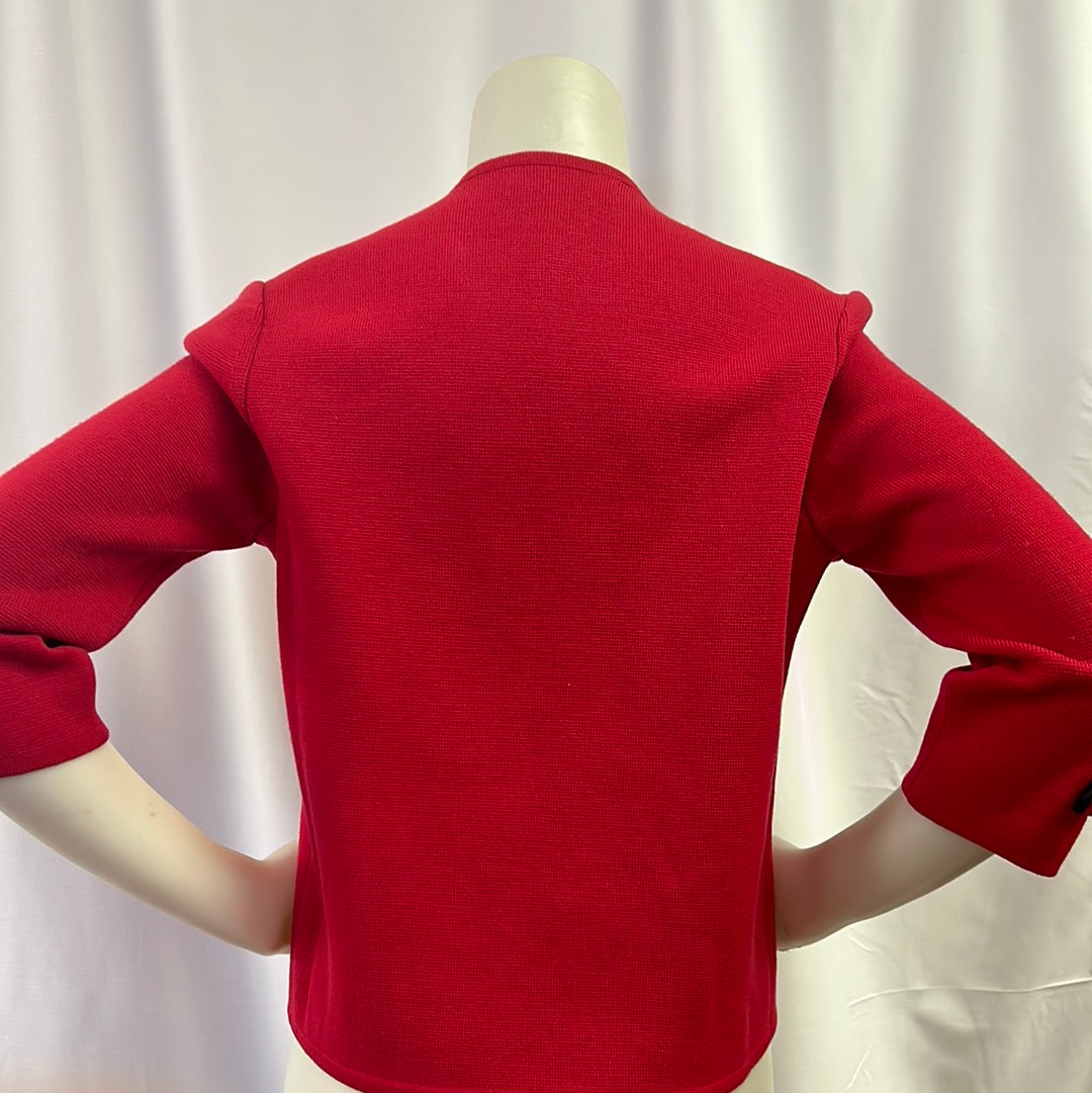 Cerise Colored Button-Up Blazer