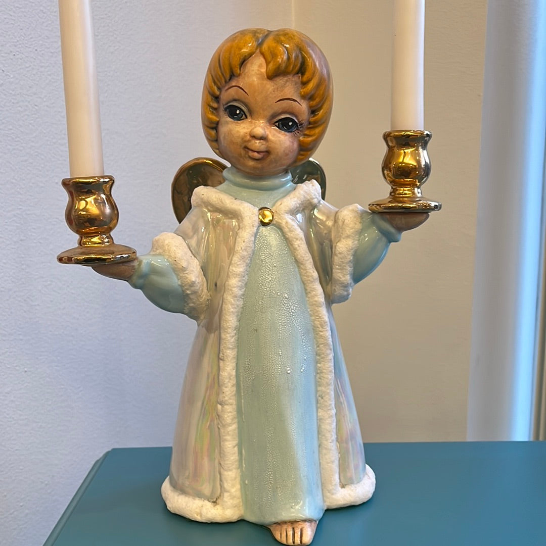 Hand Painted Angel candle holder