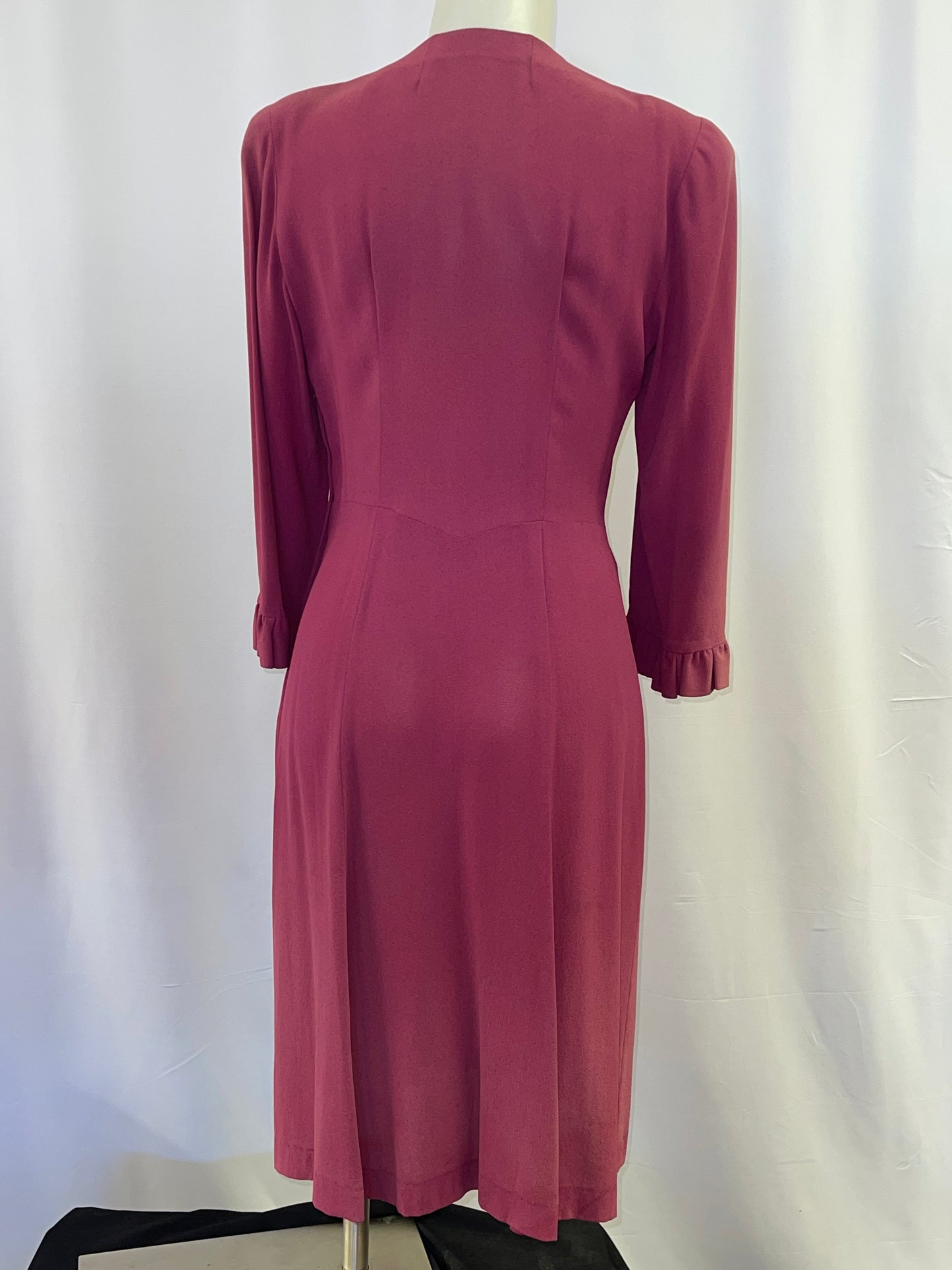40s Deep Fuchsia Dress