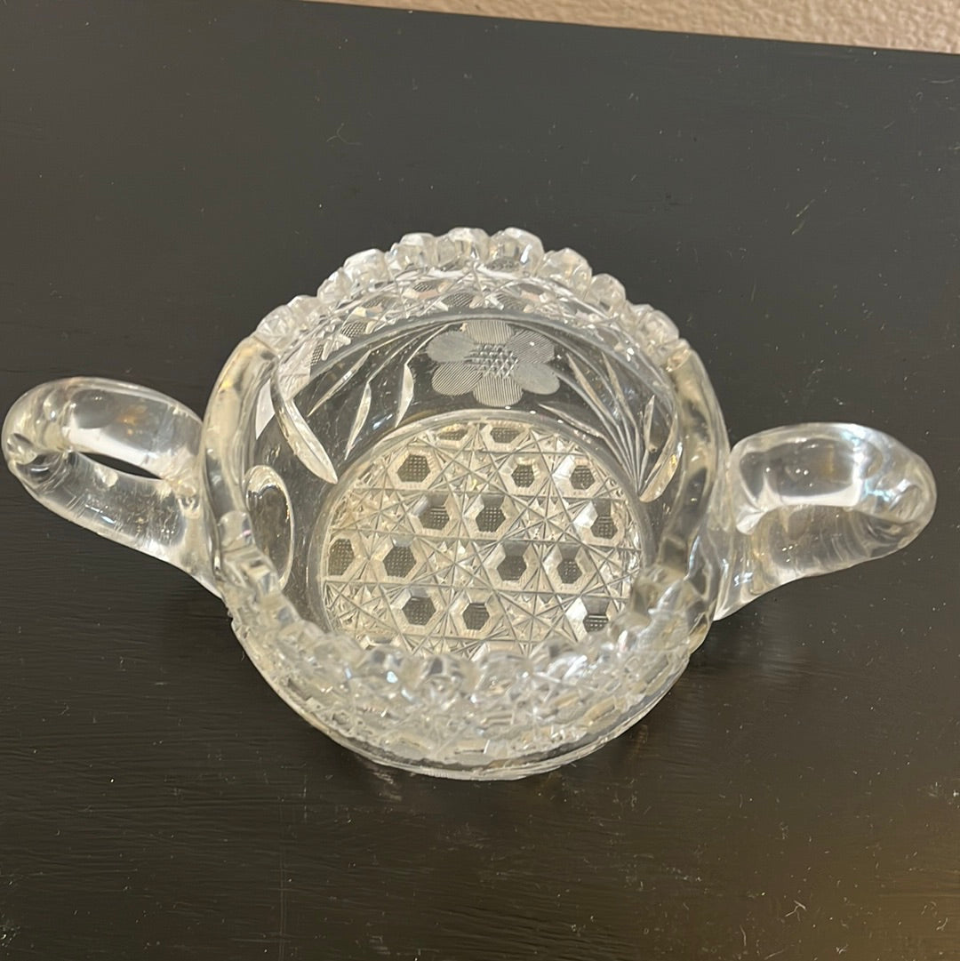 Cut Crystal Sugar Bowl