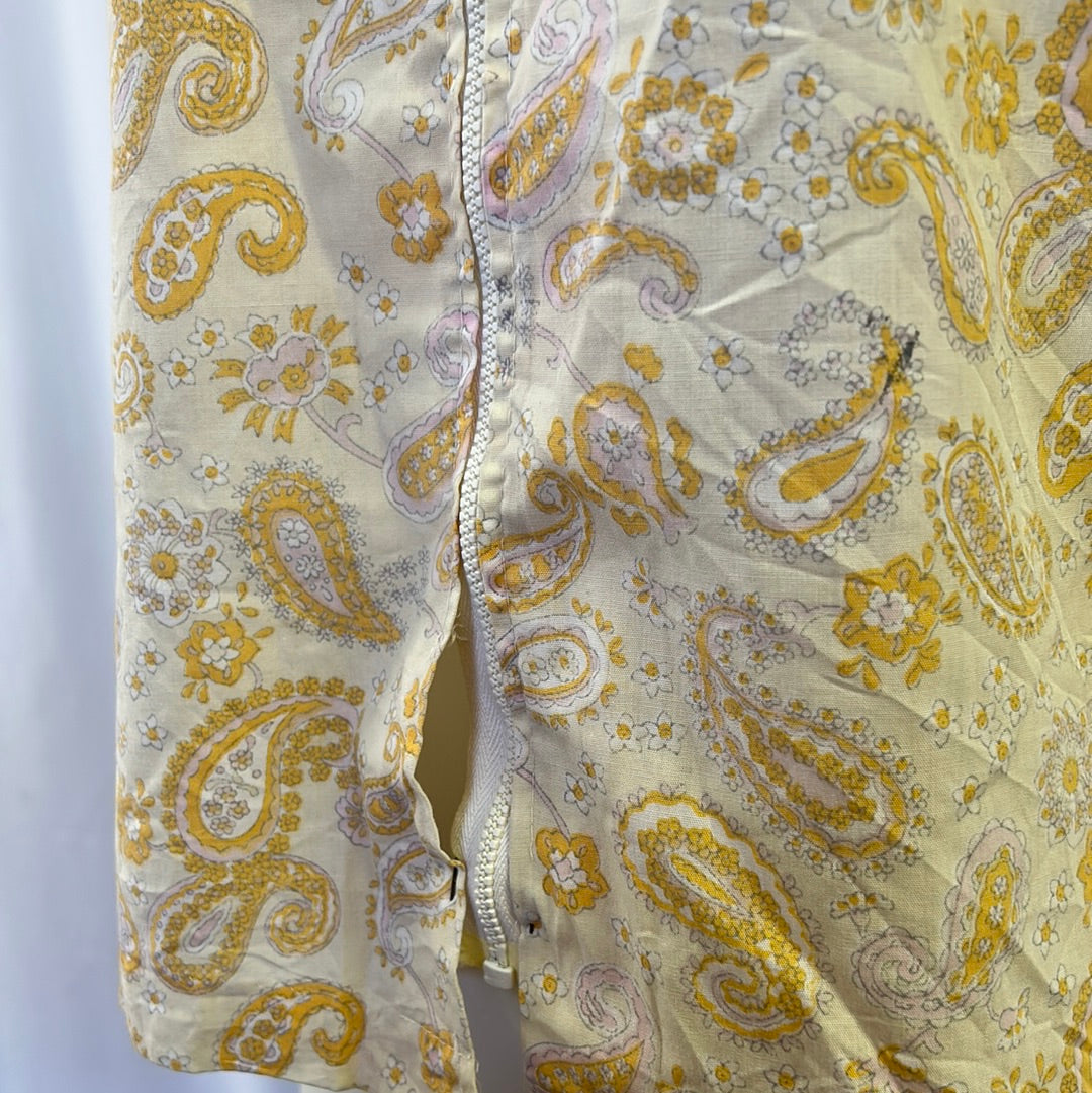 70s Yellow Paisley Tank