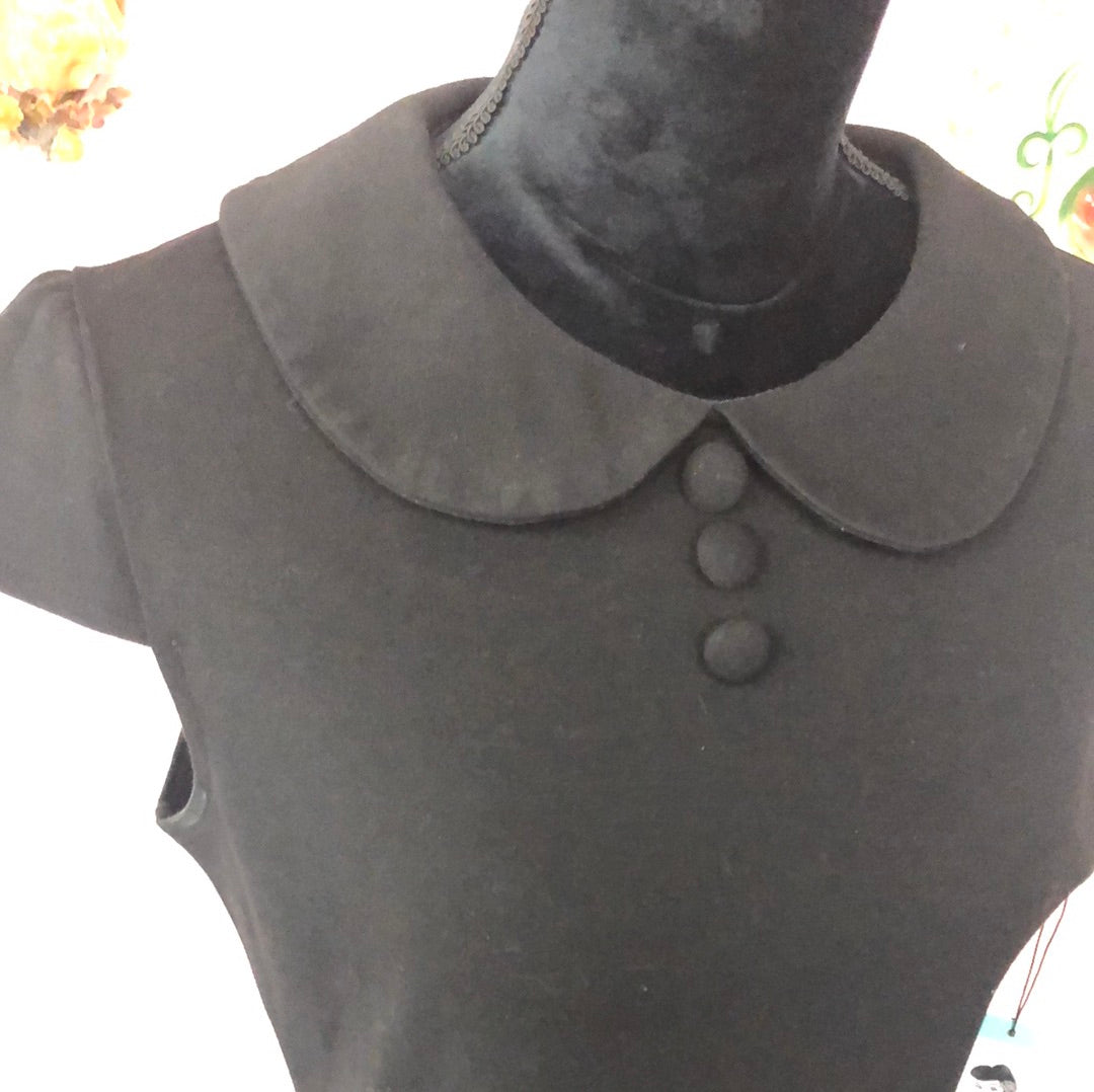 Black Cap Sleeve Peplum Top - VooDoo Vixen
