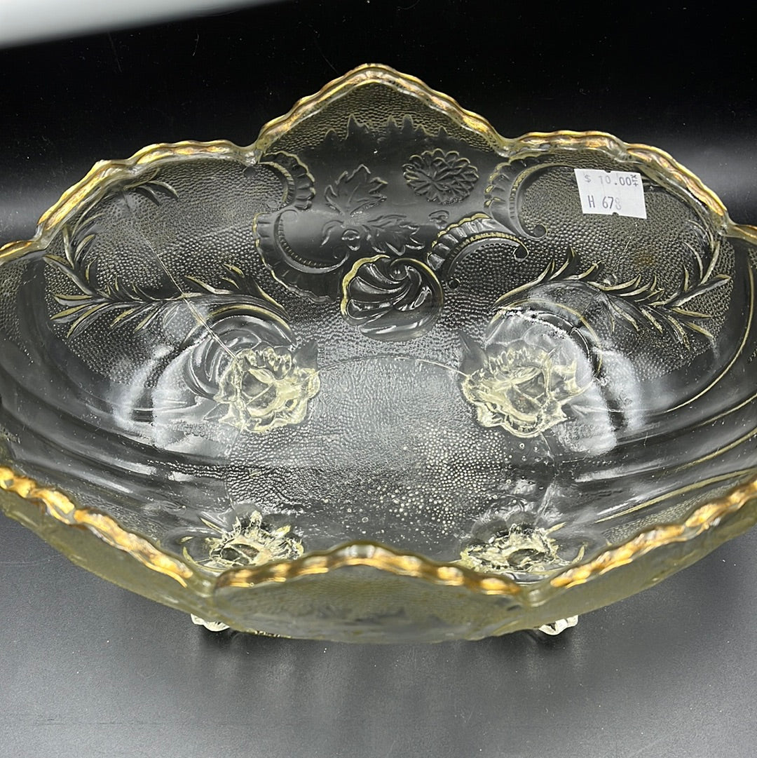 Lombardi Glass Footed Bowl