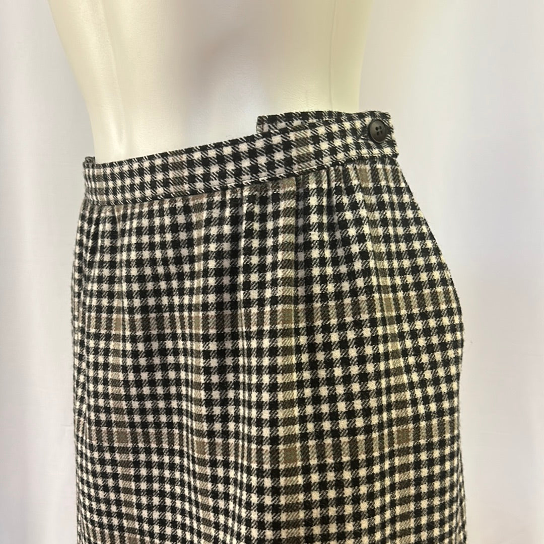 70s Plaid Pendleton wool skirt