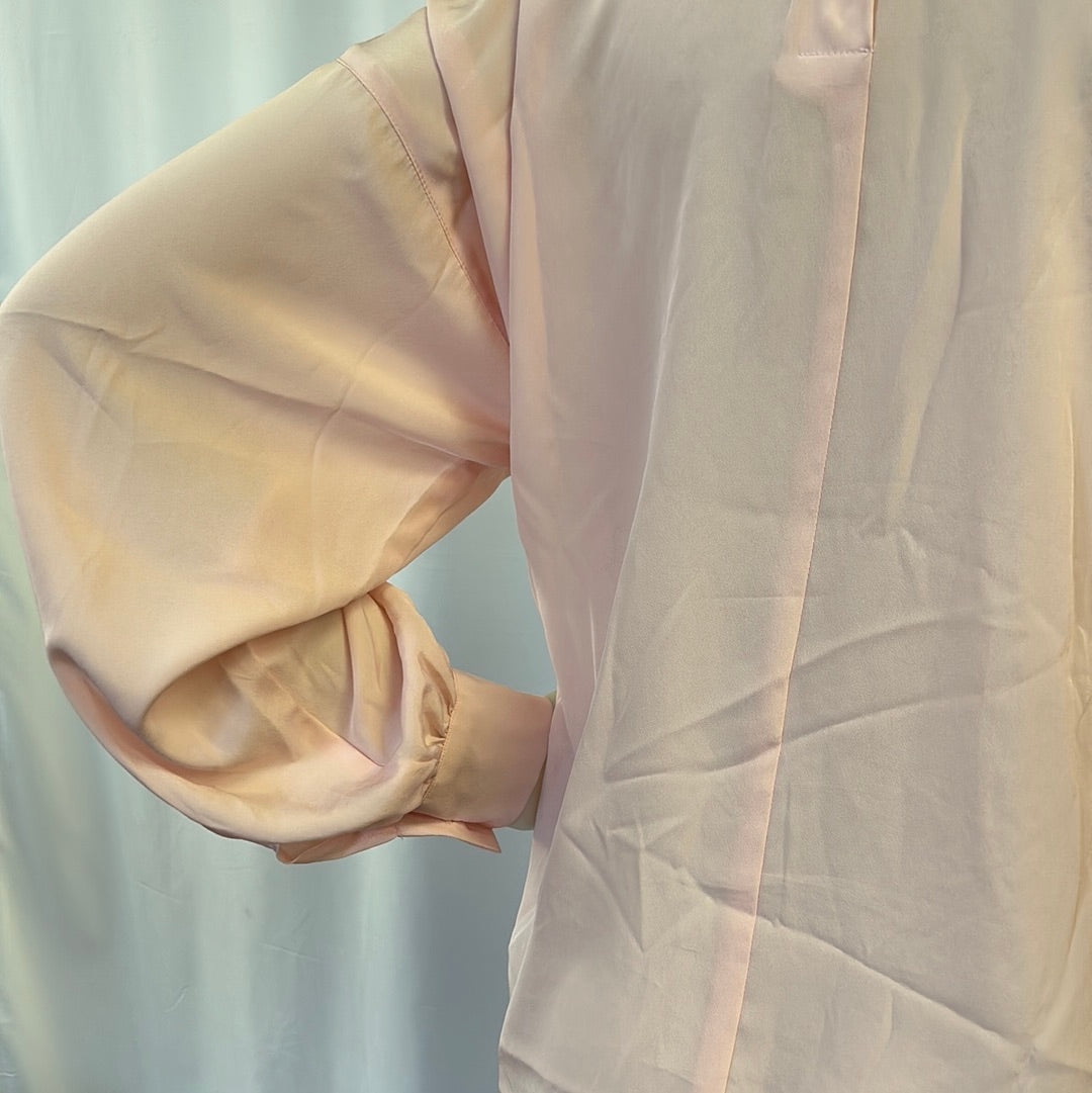 80s Light Pink Sheer Blouse